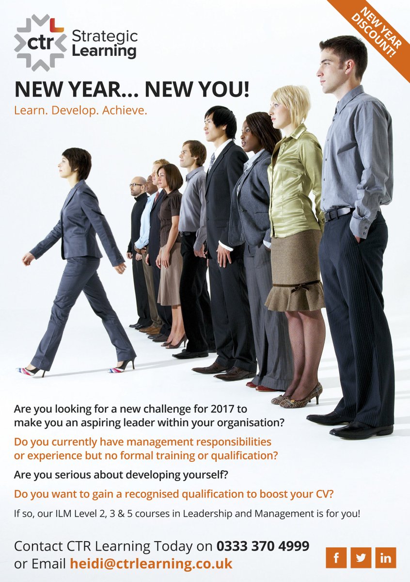 CTRTraining's tweet image. 2017 Discount Offers for recognised qualifications in Leadership and Management! #leadership #ILM #management #distance #developyourstaff