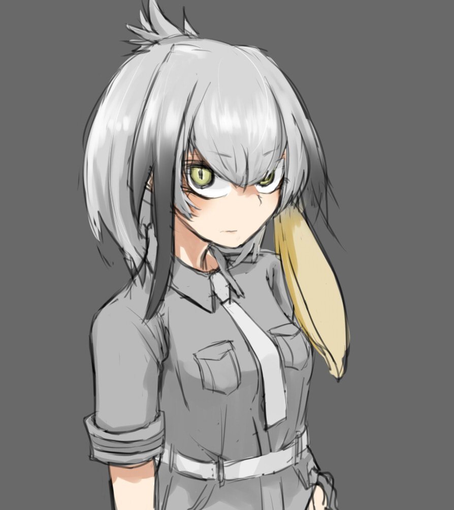 ハシビロコウ(けものフレンズ) 「うーn 」|となりの岸田のイラスト