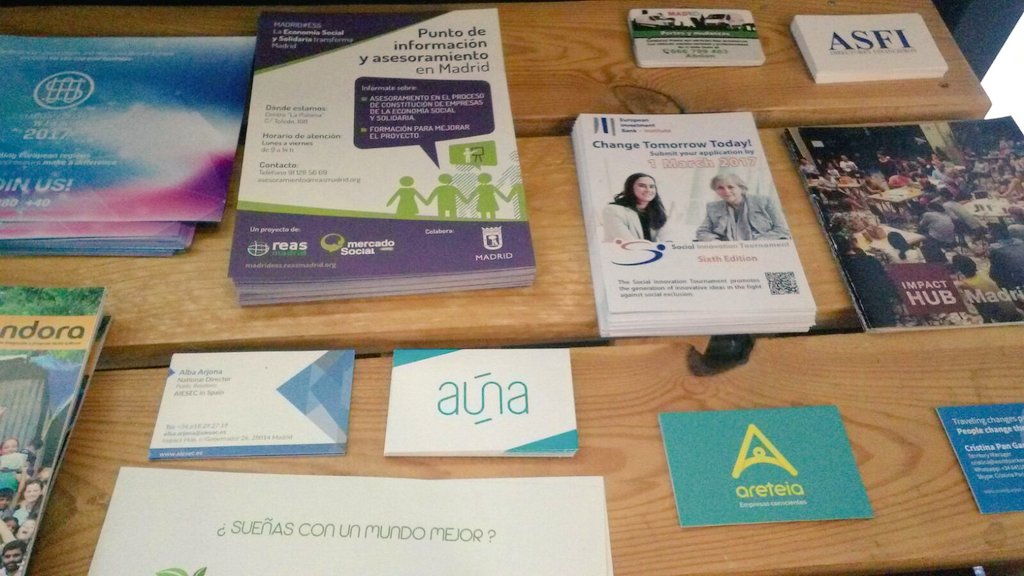 Red_Auna's tweet photo. Ya estamos presentes en la mesa del @ImpactHubMAD junto a otras grandes iniciativas #ComparteInspiraTransforma #EmprendimientoSocial https://t.co/P2AlQSau51