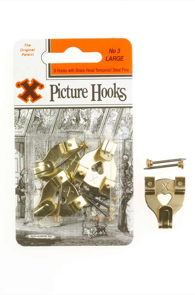 'The Original Patent Picture Hook' 'X' Brand for quality and strength #ART #DIY #Framing
