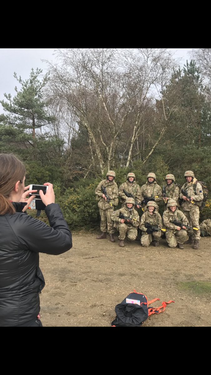 CTCFrimleyPark's tweet photo. Great to have Coralie from Connected Magazine down to talk to the CCF Basic Course #chiefinstructor #lastdayofexercise #blacksquad #CCF https://t.co/z0ezGBul4f