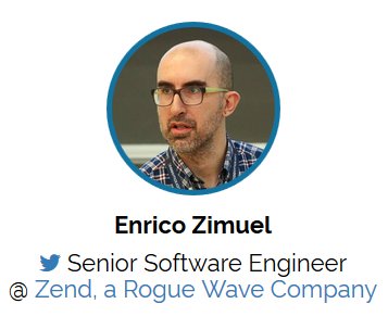 _CloudConf_'s tweet photo. Happy to announce the return of @ezimuel (from @zend) in the CloudConf speakers lineup! https://t.co/lS7QgiGUgn https://t.co/OFfalMOTI1