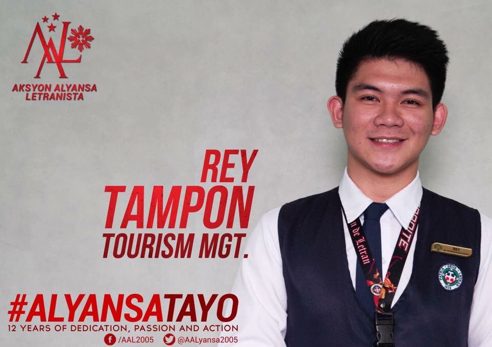 Show your support letranites! Dont forget to vote for our Tourism Senator Rey Tampon ❤️ #AlyansaTayo #TourismSenator