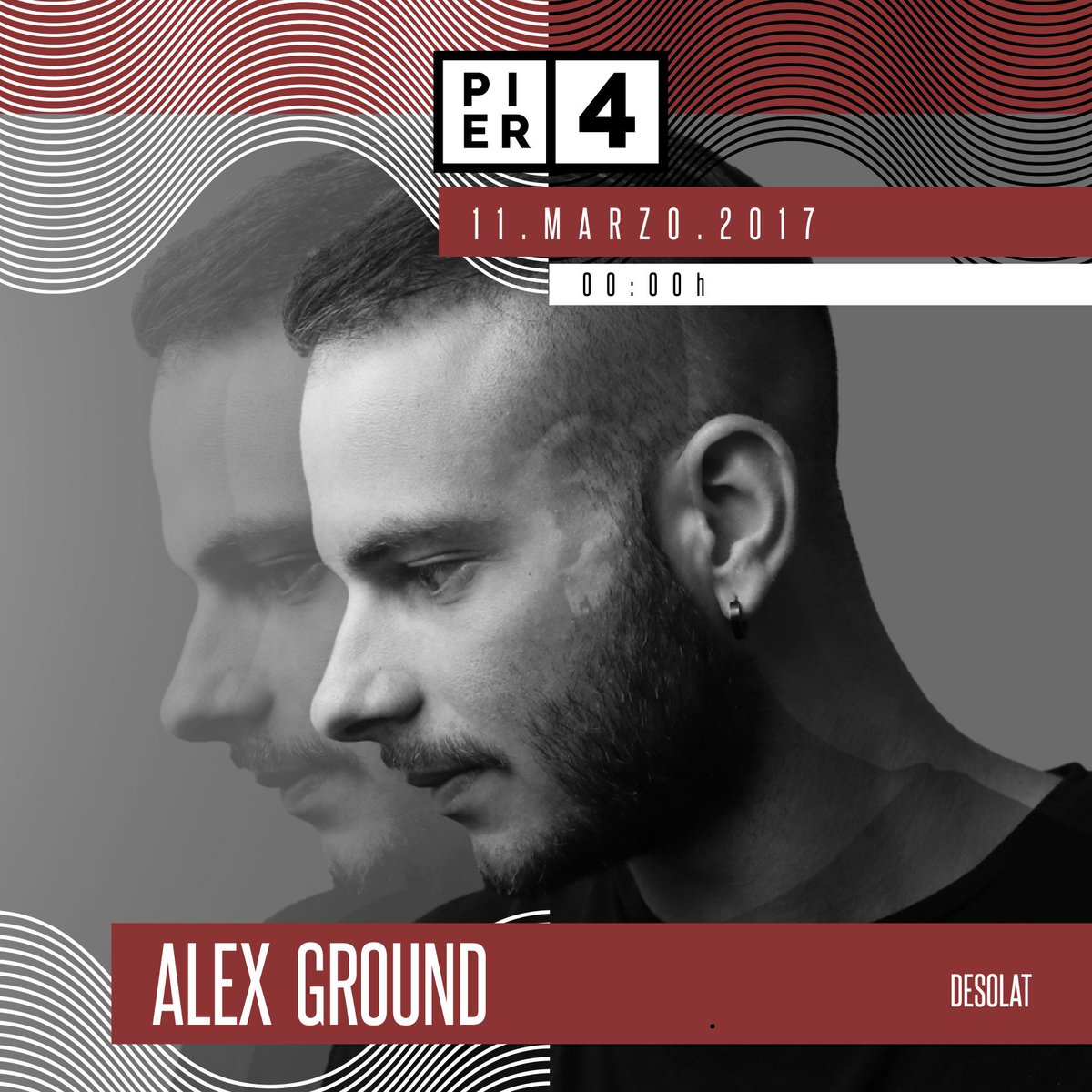 ¡¡ ALEX GROUND EN PIER4 !! Este artista italiano que ha editado en <a href="/Desolat_Music/">Desolat</a> estará con nosotros el próximo 11/3 #Pier4club