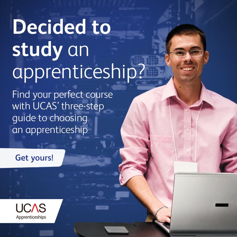 ucas_online's tweet photo. There are loads of apprenticeship opportunities out there. See if any are right for you! https://t.co/NEqGAlBkY9 https://t.co/cdsyINFyWz