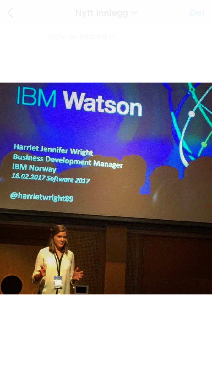HarrietWright89's tweet photo. @IBMWatson presentert på 10 min på #SWkonf #cognitiveera @IBMNorge https://t.co/yXxYATJI09