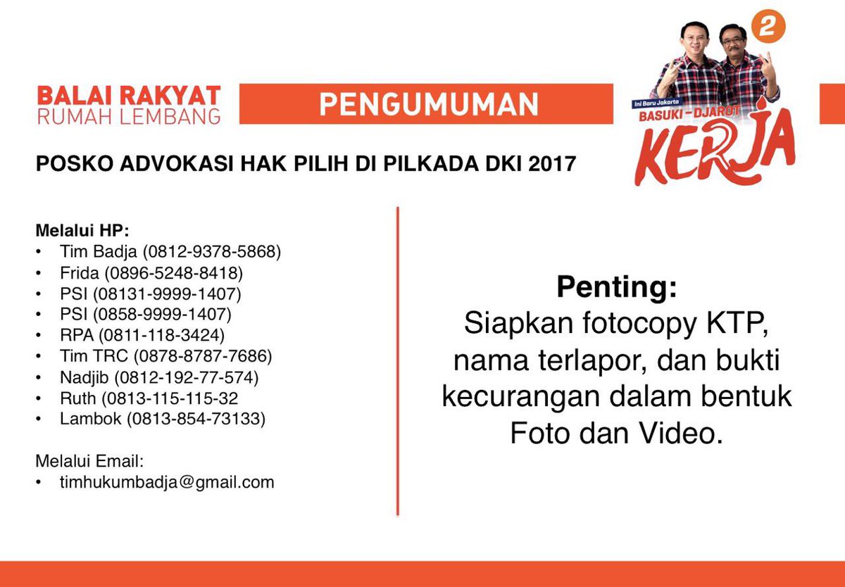 jokoanwar's tweet photo. Buat warga yang dapat kesulitan pilkada kemaren. Semoga pencoblosan berikutnya bisa lancar. https://t.co/AfndRN3655