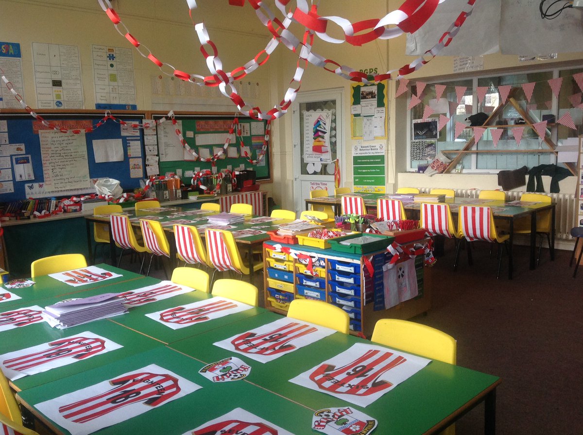 PEbassettgreen's tweet photo. Year 4 Badgers Class Saints display. #WearYourColours @SFC_Foundation @SouthamptonFC @bassettgreenps https://t.co/ULQXnZqFxL