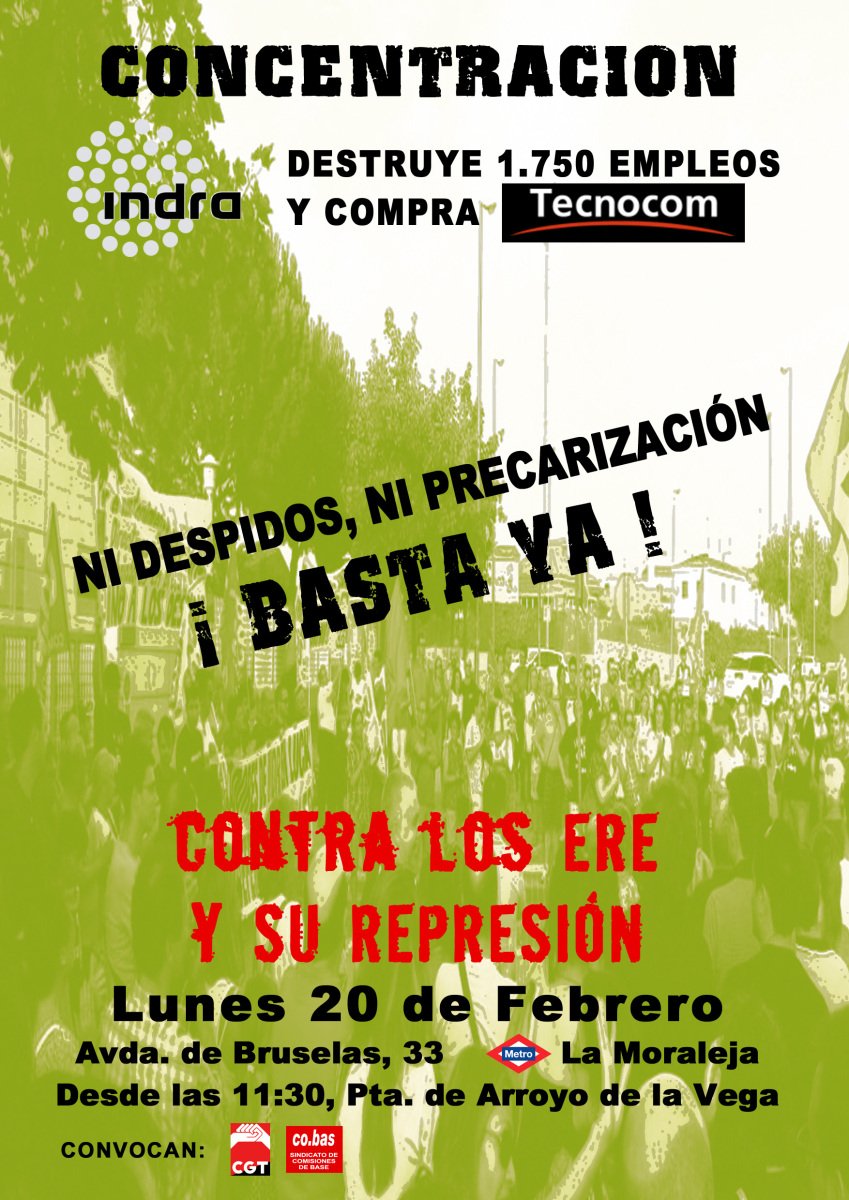 anti_banca's tweet photo. ¡Basta ya! de destruir puestos de trabajo en @Indracompany por el mantenimiento del trabajo #StopEspeculación #StopPrecarización
#NoEREIndra https://t.co/zB8xmSaLyB