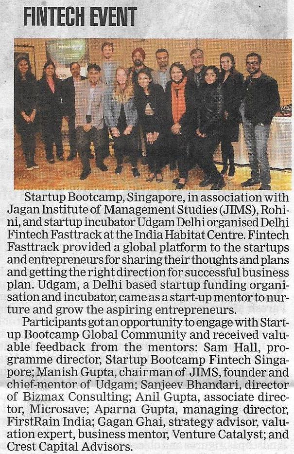 manishgupta1971's tweet photo. #fintech FastTrack event organized by @sbcFinTech &amp; @udgamincubator 
Coverage in The Statesman! #startupbootcamp https://t.co/5J2HdXdJ44