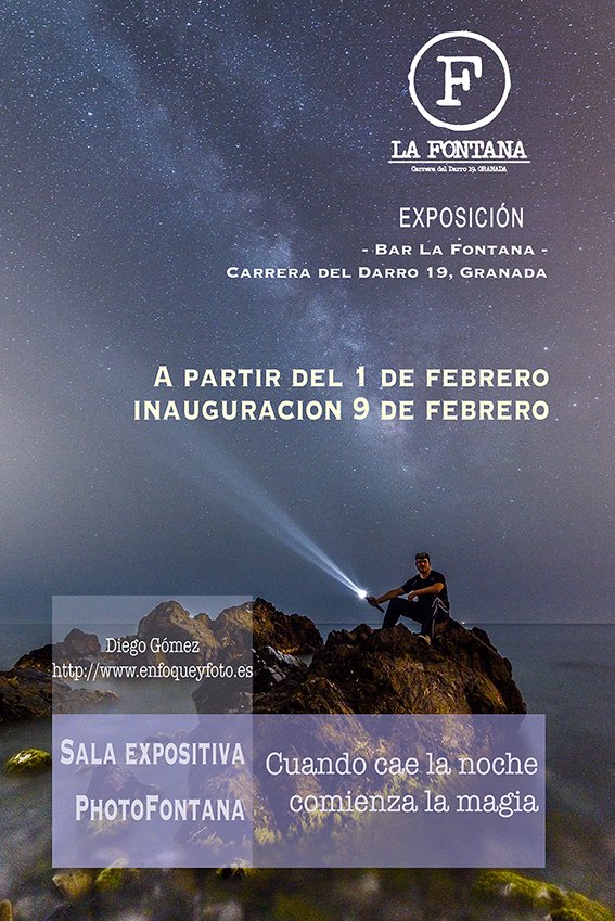 #Febrero #Exposición #Fotografía Diego Gómez PhotoFontana
Carrera del Darro, 19 Granada
No te la puedes Perder!!!
photofontana.com