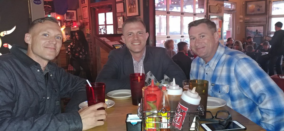 Timsharp8412's tweet photo. The Marine Corps is a true brotherhood with friends that last a lifetime. It was great catching up @chuckofoster @FoCoMarines1 in #Atlanta https://t.co/RkxEC7G5XE