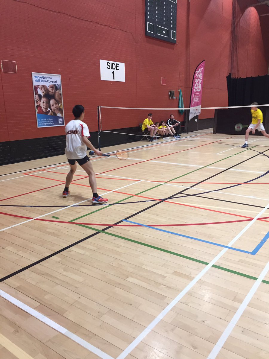 We are off at the Badminton South Yorkshire finals! Hong Ji Liu up first... #gameon