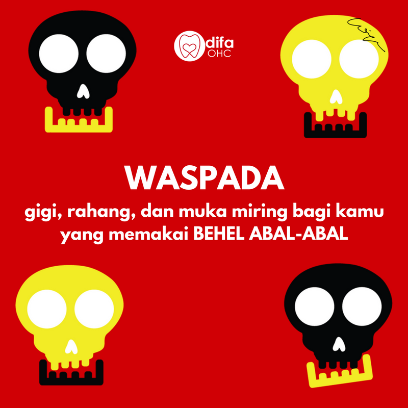  Ilustrasi rahang miring 