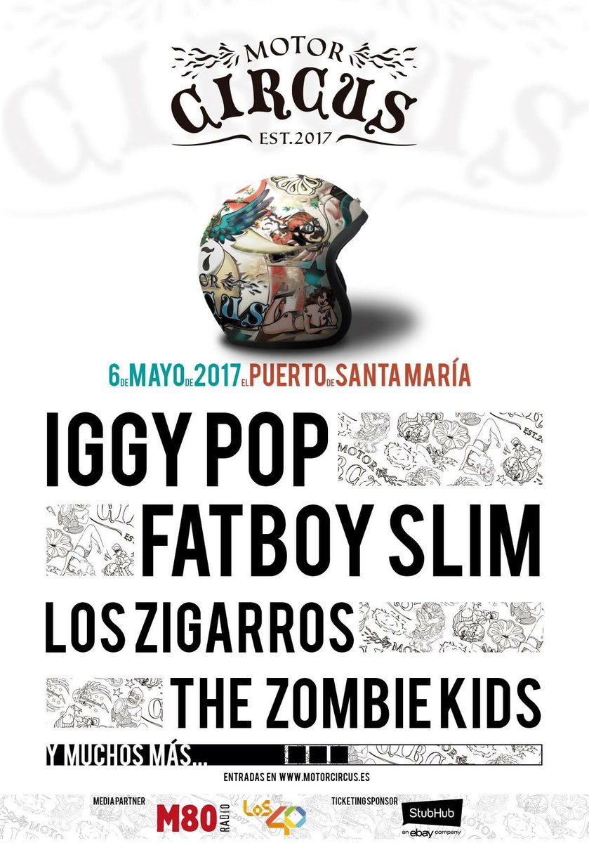 Cami_Isch's tweet photo. Qué ganas tenía de publicar esto! Bienvenido @Motor_Circus ! Oh yeah! 😎 #iggypop #fatboyslim #thezombiekids #losziarros y muchos más... https://t.co/8SjHJrmGvu