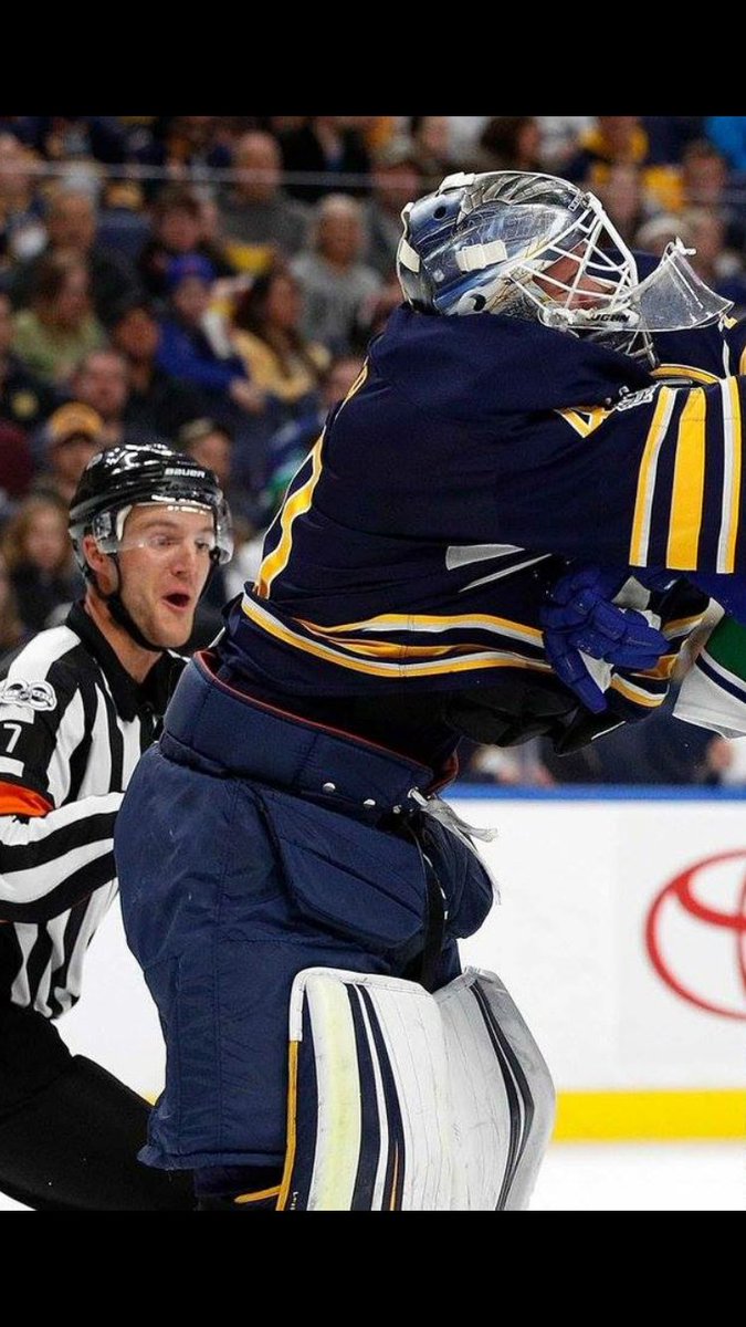 AdamOstrowski's tweet photo. When the ref realizes Lehner has hands 😂 https://t.co/unXVGwtG3S