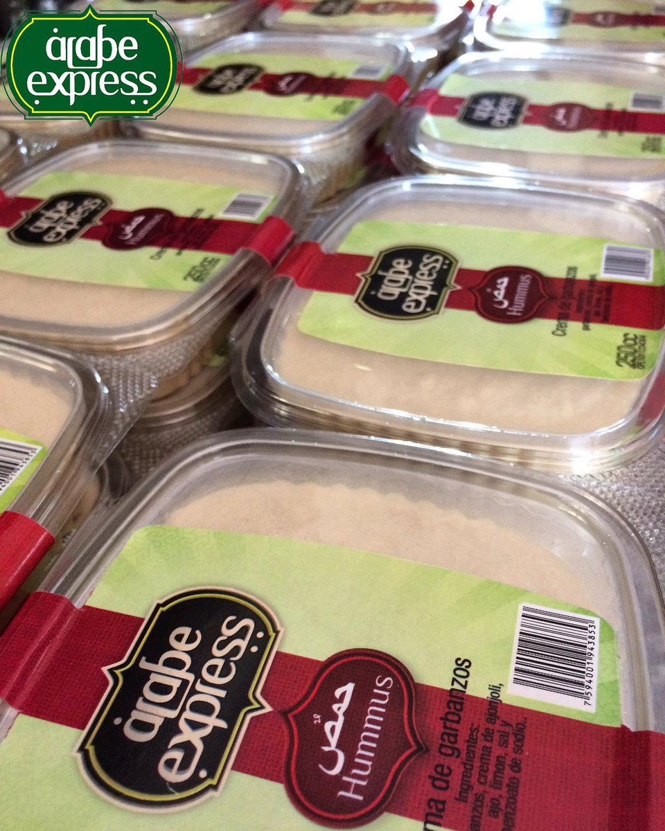 Crema de garbanzos HUMMUS de #árabeexpress una delicia para el paladar,  ideal para acompañar comidas, meriendas saludables, para compartir.