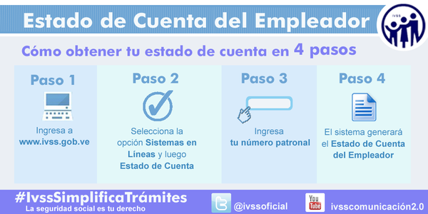IVSS_OAPTM's tweet photo. Estado de Cuenta en sólo cuatro pasos? Ingresa a https://t.co/vqcdMJzFFo #SimplificaTramites
#SinGestor
#SinCosto
#GenteIvss https://t.co/1kEszjEkkC