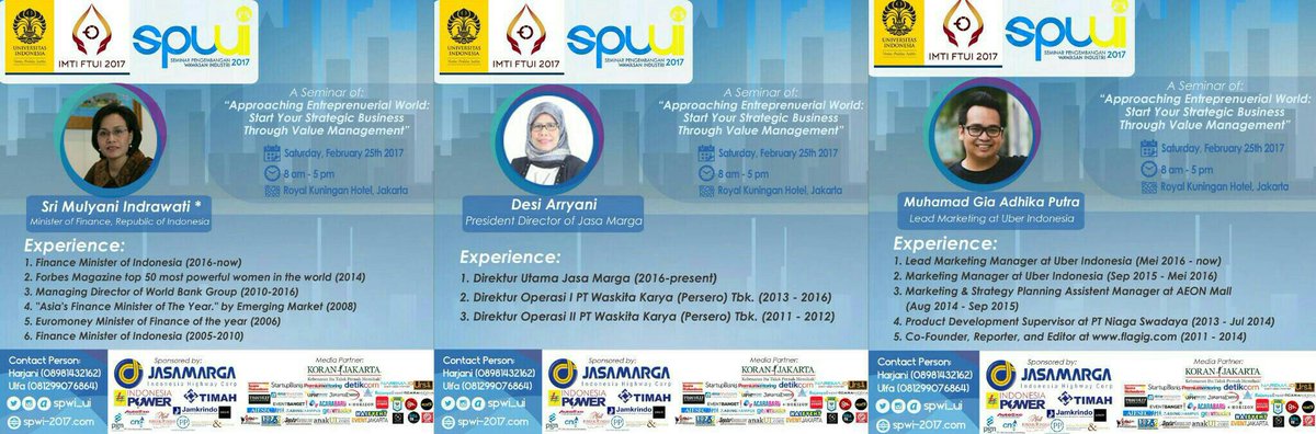 IMTIFTUI's tweet image. Meet Sri Mulyani Indrawati, Muhamad Gia Andhika, and Desi Arryani!