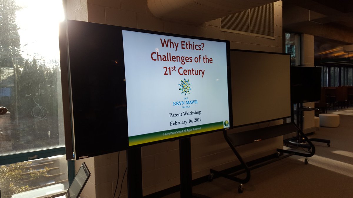 EthicsInstitute's tweet photo. Getting ready for our Parent Workshop @BrynMawrSchool @EthicsInstitute @kentplaceschool #LiveEthically https://t.co/8sFQPAB0lI