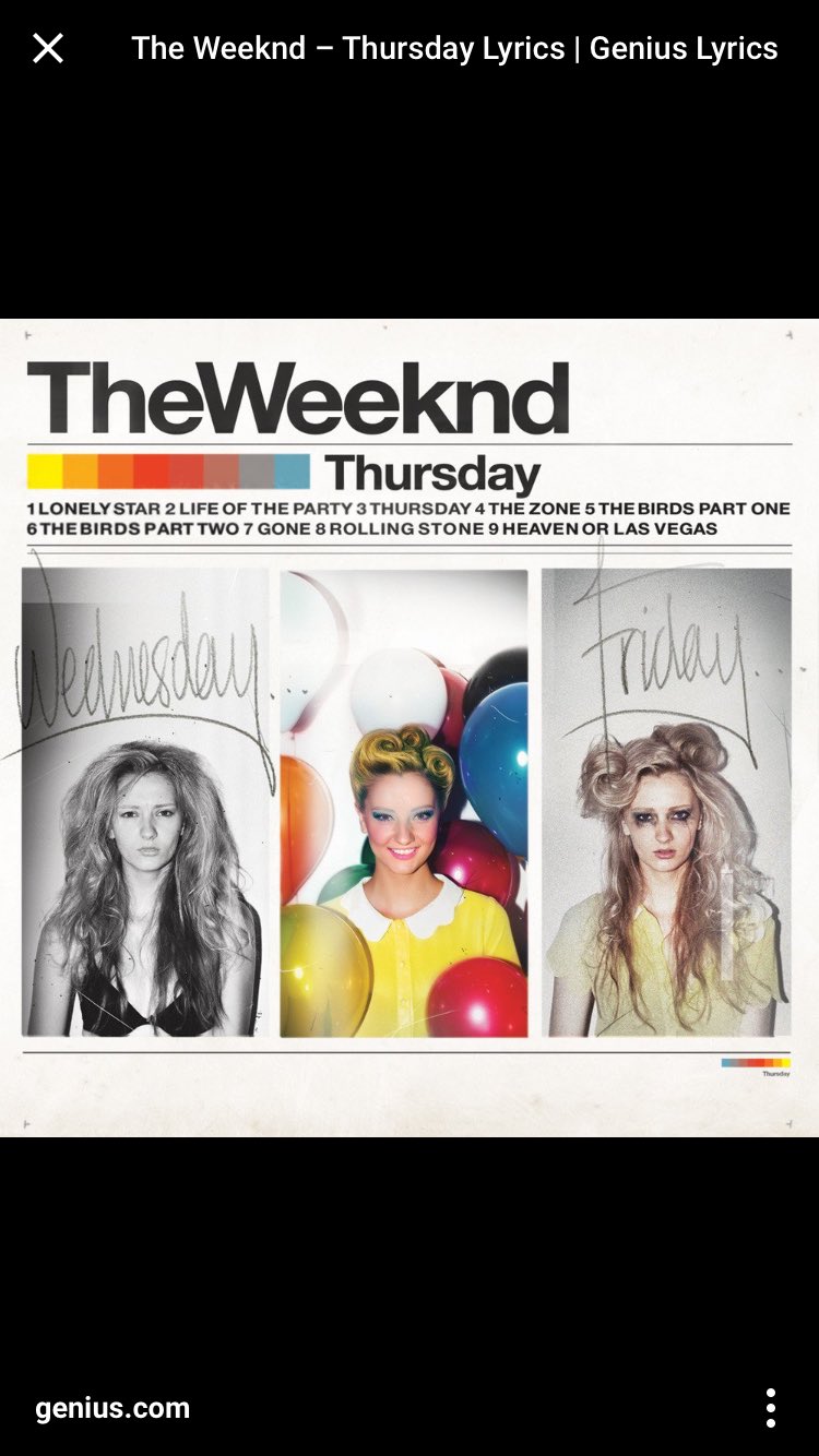 Thursday is the closest day to The Weeknd . Happy birthday to the king of the fall 