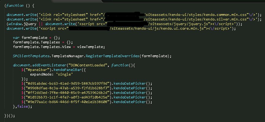 jrmint25's tweet image. Using @Telerik&apos;s Kendo UI Core in #SharePoint - Creating New/Edit forms via #JSLink