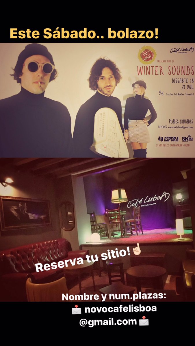 Pues eso! 👋🏼 #CaféLisboa #21h #CalleSantMagi33 #Palma