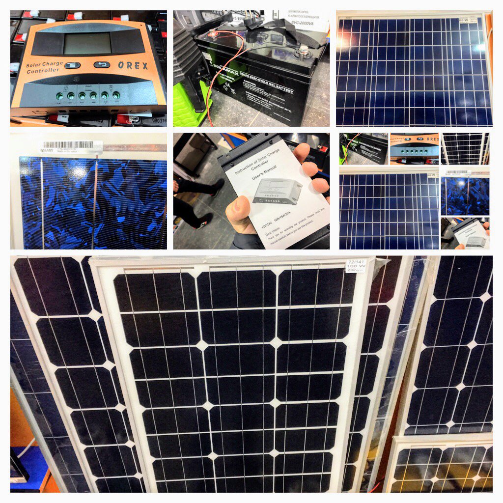 StalinskyK's tweet photo. Solar #energy charger KIT #Tbilisi Poly-crystalline &amp; mono-crystalline cells 100W: 85$, battery 100a/h: 175$, charge controller 20A: 36$ https://t.co/CfMXf6PS4V