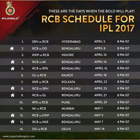 TheRealShowAff's tweet photo. @RCBTweets schedule @IPL @imVkohli https://t.co/GlKfvWFMyk
