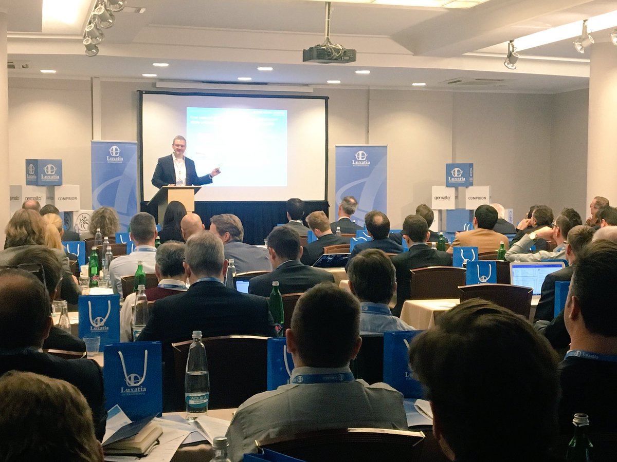 Luxatia_intl's tweet photo. Axel Meilling from @muecke_sturn @StrumConsultant shared insights on the state of eSIM implementation today @ #eSIMsummit2017 #WorldeSIM2017 https://t.co/EpB3Qf9LVl