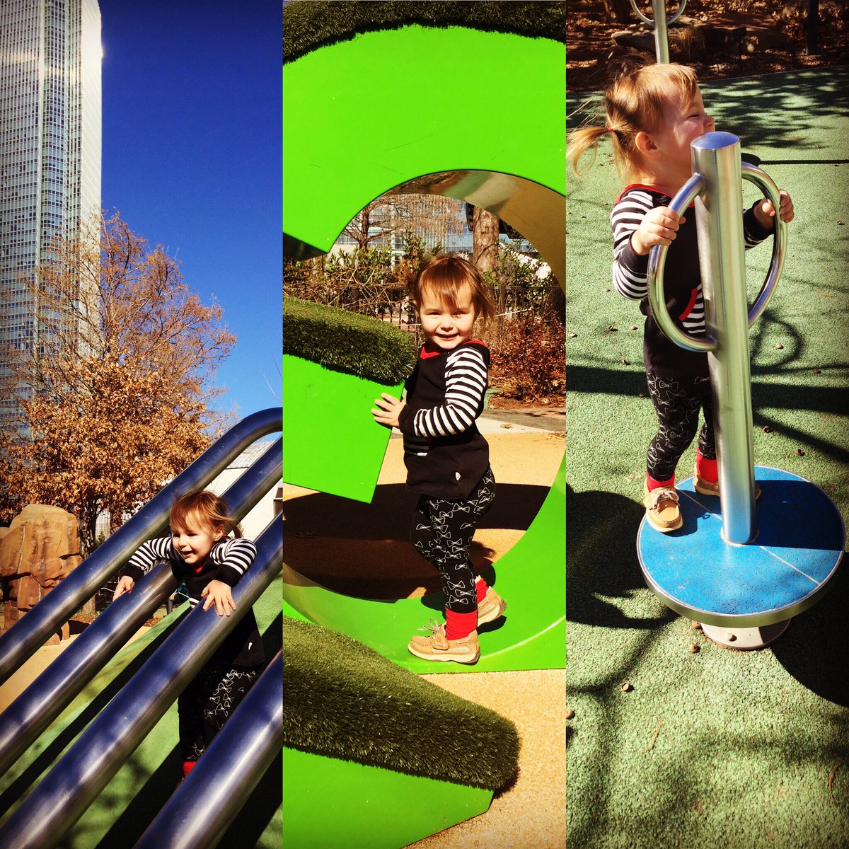 ChrisAStanford's tweet photo. Took the girls to @myriadgardens yesterday.  Not too chilly to play outside.  Awesome space.  #okckids https://t.co/onJ5lX31t2