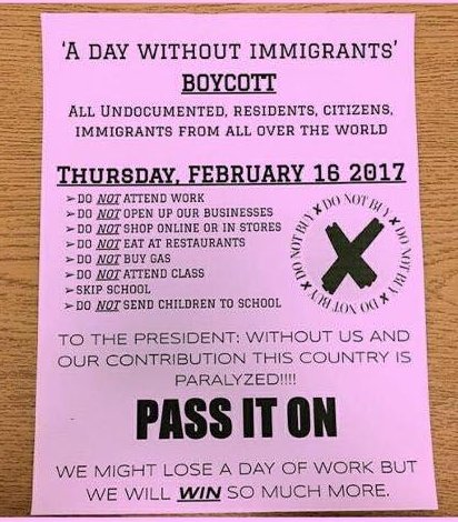 krassenstein's tweet photo. REWTEET to Support the #DayWithoutImmigrants strike Today!! https://t.co/Wg7x7zgjHW