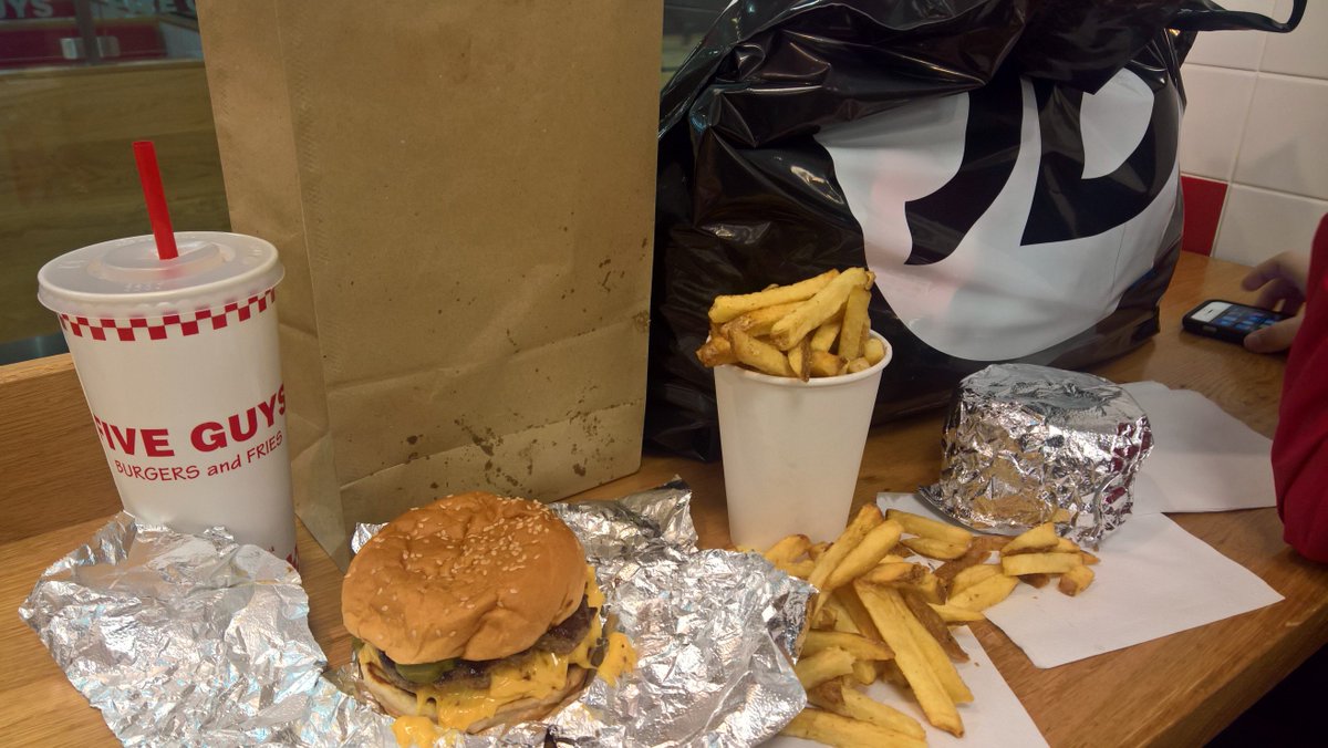 Gamerboss's tweet photo. Shopping trip with Patrick today including Lego Batman at the Cinema, Ice Cream, Popcorn and Five Guys Burgers and Fries #FastFood #FatCraig https://t.co/TC2XfJkZVA