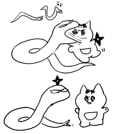 ヘビはどうかなと思ったけど可愛くなかった… 