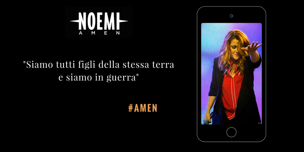 noemiofficial's tweet photo. "Siamo tutti figli della stessa terra e siamo in guerra" #Amen #Milano23Novembre #EnricaGiudici #tbt #CuoredArtistaClub #16Febbraio #tour https://t.co/bsPdqfacWo