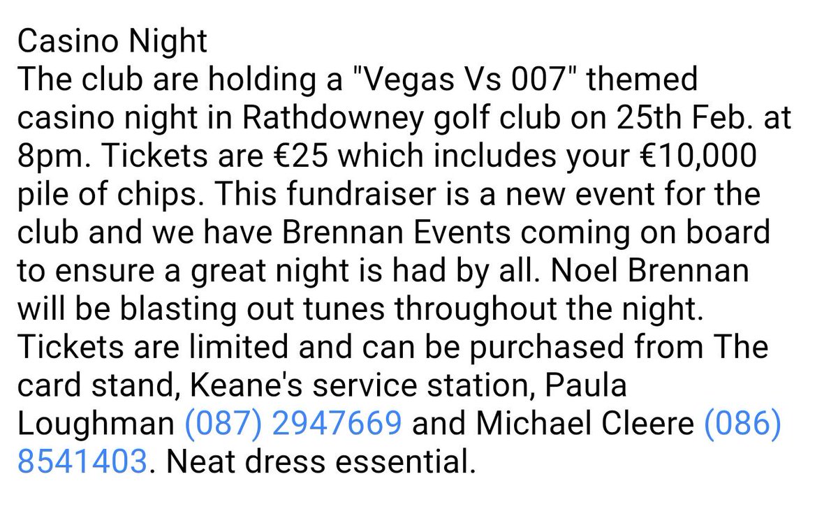 REMINDER ...get your tickets early.