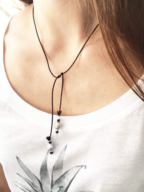 thebeacheffect's tweet photo. Drop it any way you like it✌️#necklace #pearls #lapis #leather #lariat #jewelry #style #wearit #love #beach #chic #give #support @ctbta https://t.co/7xhCrQGnsQ