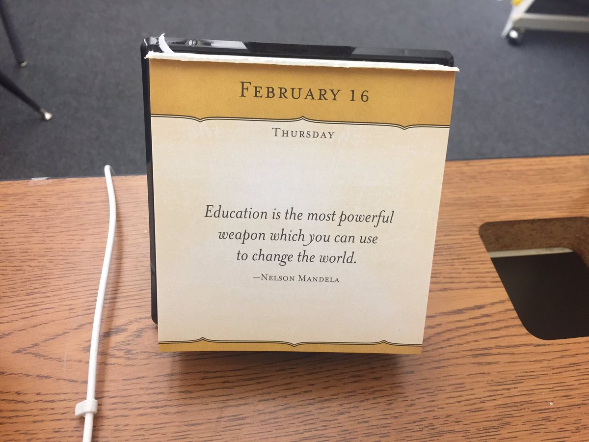 TheMsByrne's tweet photo. Quote from my desk calendar today. It's why we do what we do! #loveteaching #mhcleadership https://t.co/iO2nOypyl4