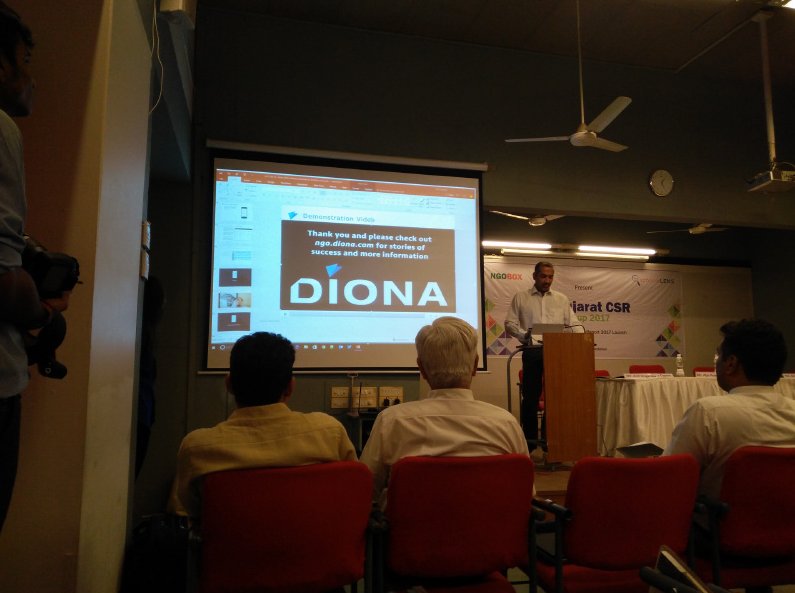 DionaHHS's tweet photo. A great turnout at @NGOBOX in #Ahmedabad where @DionaCTO is talking about the exciting work that Diona is doing in the #NGO space. https://t.co/PNb2wtHkhG