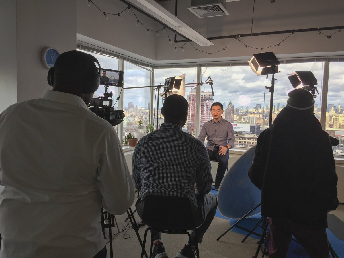 <a href="/huhlistic/">Andy</a>, cofounder of <a href="/nycacre/">ACRE</a> #startup <a href="/fentrend/">fentrend</a>, poses at photo shoot for <a href="/WellsFargo/">Wells Fargo</a> Stories. Look for the story in March! #tbt #bts