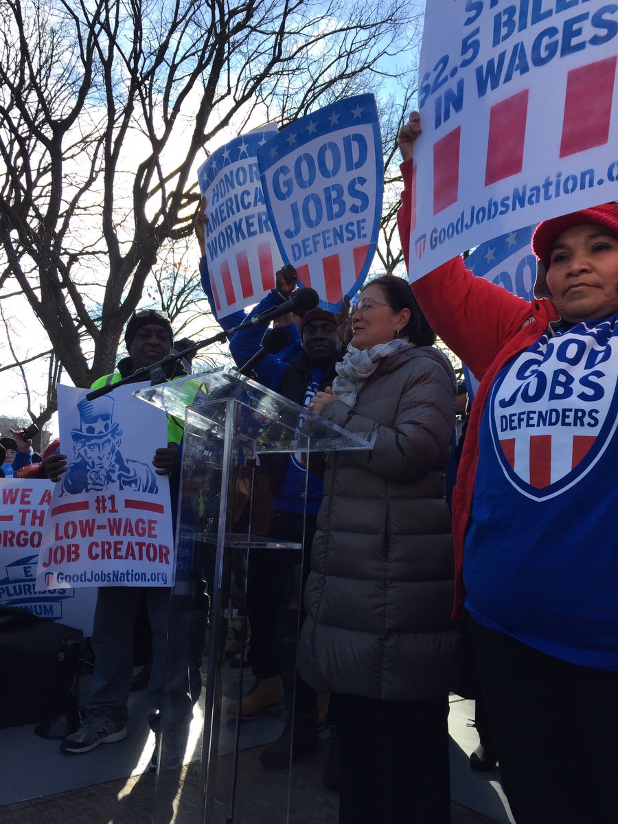 GoodJobsNation's tweet photo. . @maziehirono : I'm with you! #defendgoodjobs https://t.co/ZY3RaDB8yK