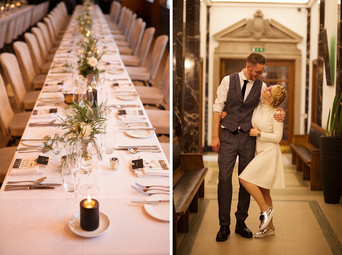 On the blog: Tom + Emily's magical winter wedding with a reception at Bethnal Green's #artdeco <a href="/TownHallHotel/">Town Hall Hotel</a> bit.ly/2kB8EU9