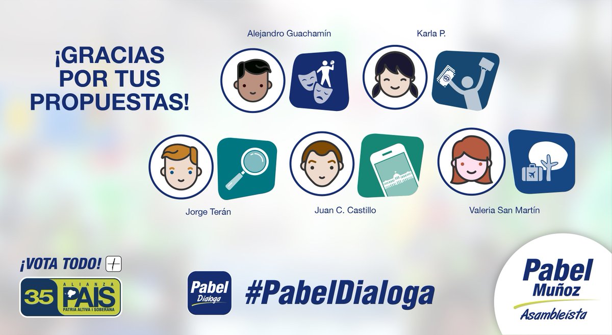 pabelml's tweet photo. Estas son las 5 de las propuestas más interesantes que ingresaron a #PabelDialoga. Muchas gracias a todos los que participaron #Ecuador https://t.co/zBNDgNS7AP