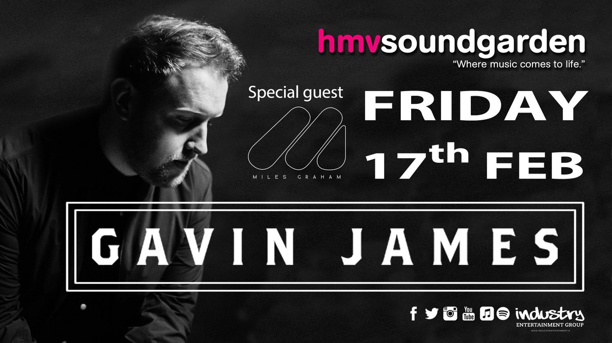 hmvsoundgarden's tweet photo. !!! ONE MORE DAY !!!
Matinee Gig Doors at 16:30 Gavin James at 17:45
Tickets are available here https://t.co/8ADlVgAOsb or on the Door €20 https://t.co/aP0iBDDt64