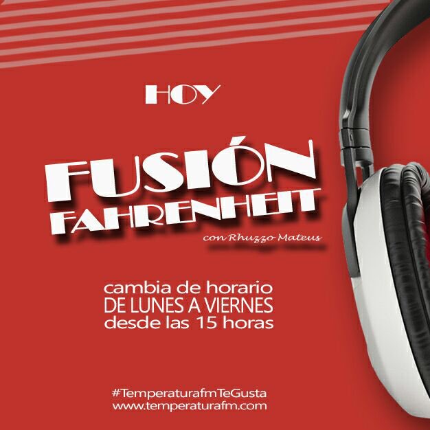 rhuzzo's tweet photo. #fusionfahrenheit #quesubalatemperatura
#rhuzzomatheus
#buenamusica
#exitos https://t.co/qhE6SrIGyc