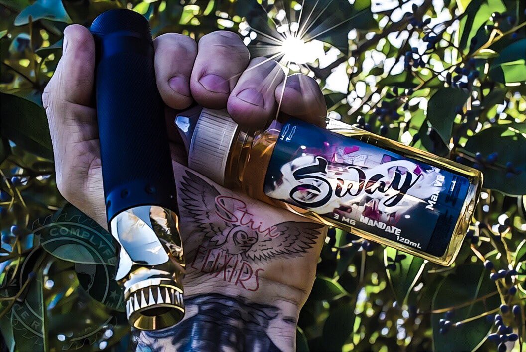AngelicThanatos's tweet photo. Getting my SWAY on. EPIC #Eliquid @StrixElixirs with my DK HK and Vortex Cap @Complyfe_tcl πβ¬οΈ #complyfe #strixelixir #strixelixirs #Strix https://t.co/UtjsB0YQxt