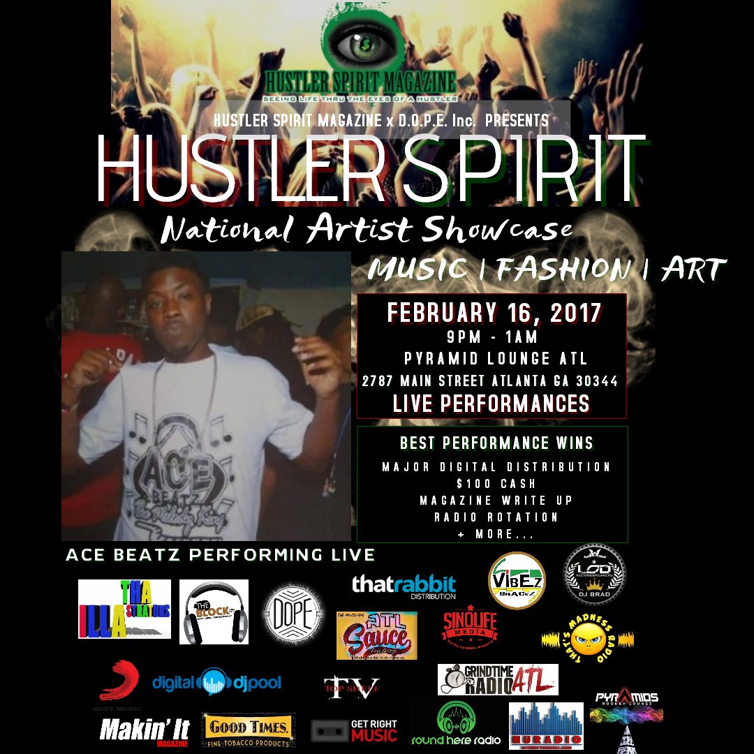 Tonight it goes down!!!
EVENT: 2/16/2017 HUSTLER SPIRIT NATL. ARTISTS SHOWCASE
eventbrite.com/e/hustler-spir…
Register now!