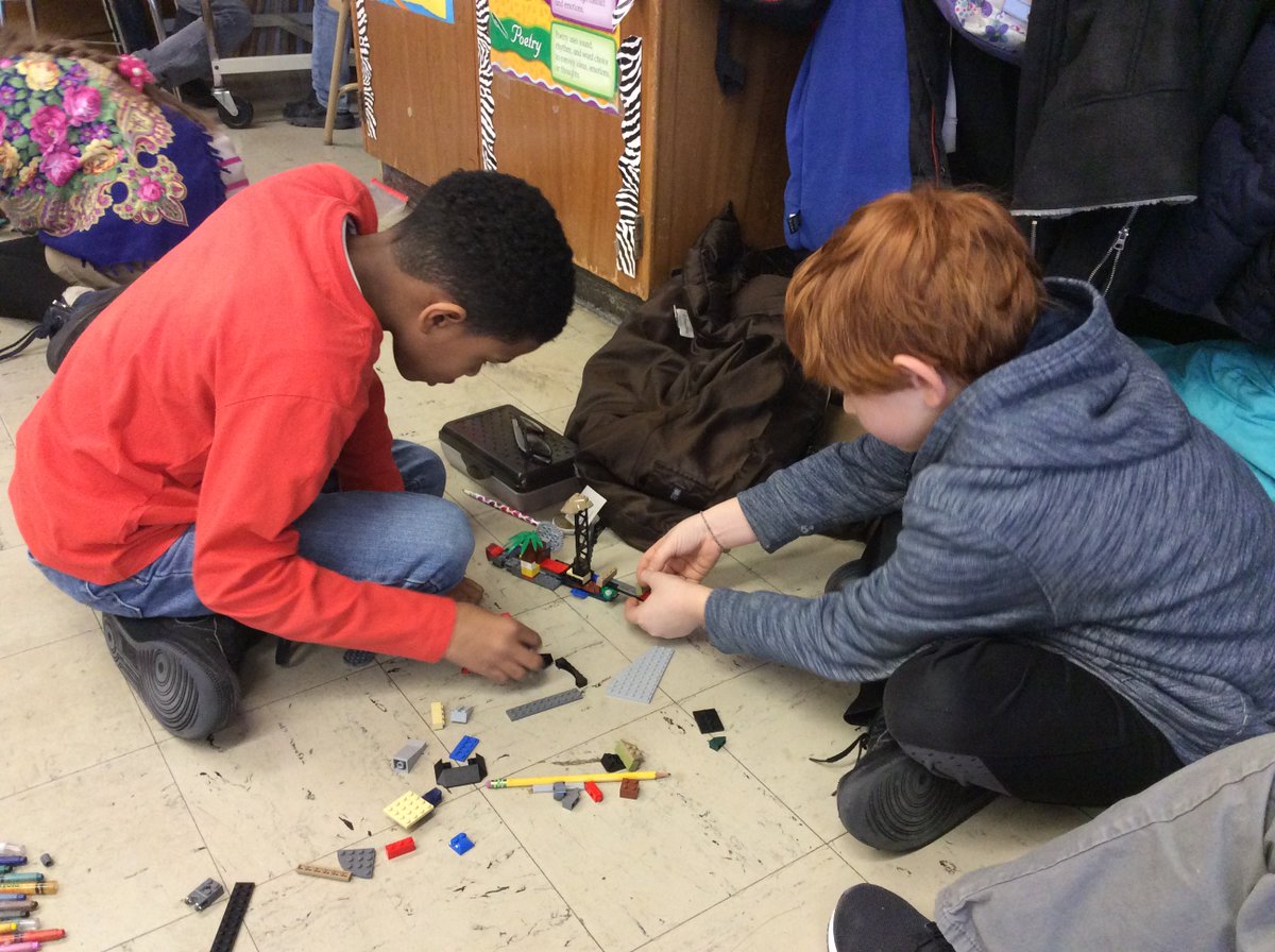 Using our math skills to tackle the '100 Lego Challenge' on Day 100! #kidtweet <a href="/MrsShermanWTSD/">Mrs. Sherman</a> @Lafayette_25