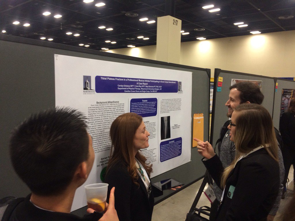 StacyPep's tweet photo. Tibial Plateau Fx in Professional Musical Athlete in Drum Corp Int'l  Case Report by @DrislaneSPT #APTACSM https://t.co/vbaf103sys