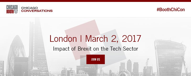ChicagoBooth's tweet photo. Join us on March 2 at #BoothChiCon for a discussion on the opportunities for tech companies in the wake of Brexit. https://t.co/w8DJVDtdJt https://t.co/WRFEWipNBG